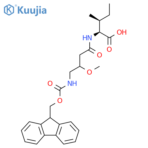 (2S,3S)-2-4-({(9H-fluoren-9-yl)methoxycarbonyl}amino)-3-methoxybutanamido-3-methylpentanoic acid structure