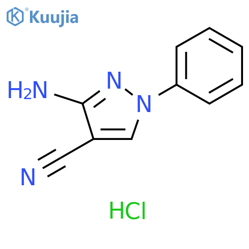 3-amino-1-phenyl-1H-pyrazole-4-carbonitrile hydrochloride structure