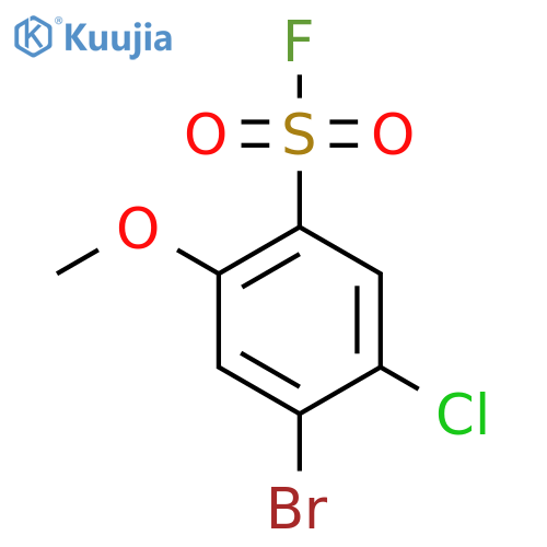 4-Bromo-5-chloro-2-methoxybenzene-1-sulfonyl fluoride structure