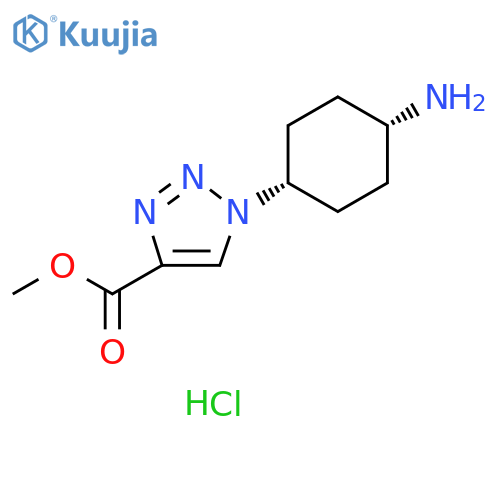 rac-methyl 1-(1s,4s)-4-aminocyclohexyl-1H-1,2,3-triazole-4-carboxylate hydrochloride, cis structure