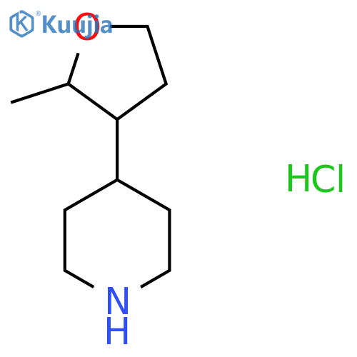 4-(2-methyloxolan-3-yl)piperidine hydrochloride, Mixture of diastereomers structure