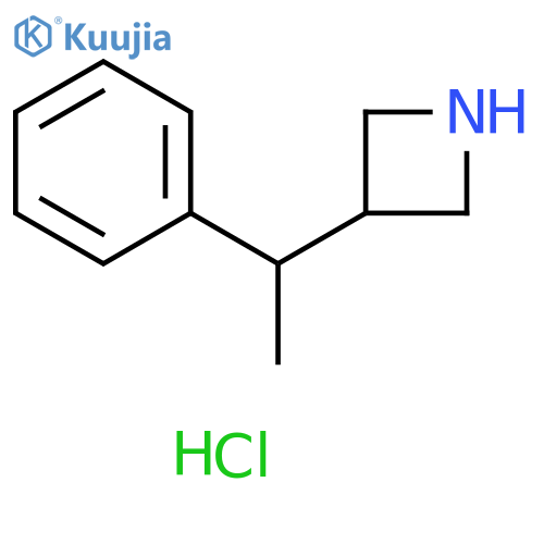 3-(1-phenylethyl)azetidine hydrochloride structure