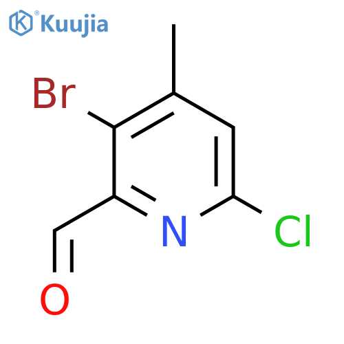 3-Bromo-6-chloro-4-methylpyridine-2-carbaldehyde structure