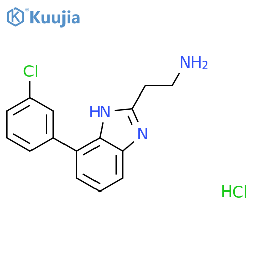 2-4-(3-chlorophenyl)-1H-1,3-benzodiazol-2-ylethan-1-amine dihydrochloride structure