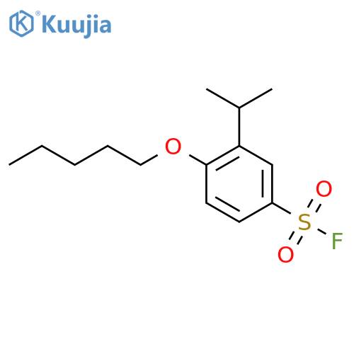 4-(Pentyloxy)-3-(propan-2-yl)benzene-1-sulfonyl fluoride structure