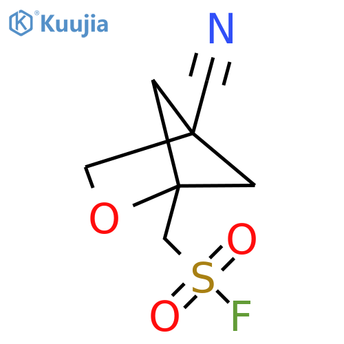 {4-Cyano-2-oxabicyclo[2.1.1]hexan-1-yl}methanesulfonyl fluoride structure