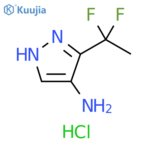 3-(1,1-difluoroethyl)-1H-pyrazol-4-amine hydrochloride structure