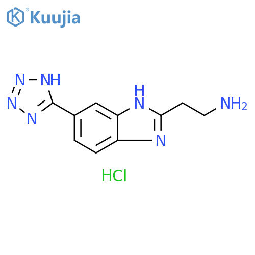 2-6-(2H-1,2,3,4-tetrazol-5-yl)-1H-1,3-benzodiazol-2-ylethan-1-amine dihydrochloride structure