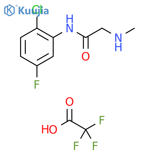 N-(2-chloro-5-fluorophenyl)-2-(methylamino)acetamide, trifluoroacetic acid structure