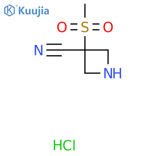 3-Methanesulfonylazetidine-3-carbonitrile hydrochloride structure