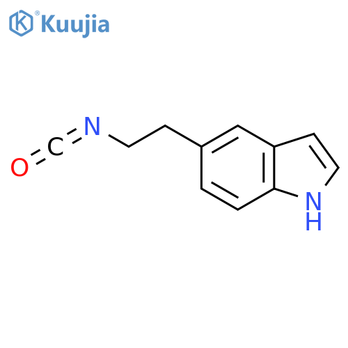 5-(2-isocyanatoethyl)-1H-indole structure