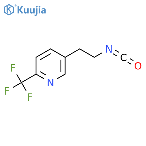5-(2-isocyanatoethyl)-2-(trifluoromethyl)pyridine structure