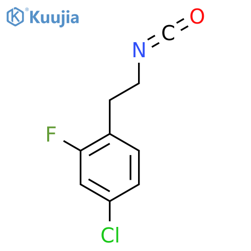 4-chloro-2-fluoro-1-(2-isocyanatoethyl)benzene structure