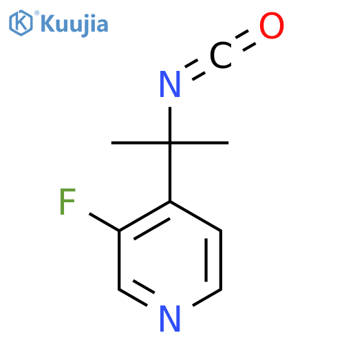 3-fluoro-4-(2-isocyanatopropan-2-yl)pyridine structure