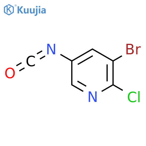 3-Bromo-2-chloro-5-isocyanatopyridine structure