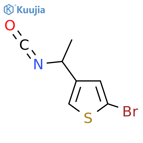 2-bromo-4-(1-isocyanatoethyl)thiophene structure