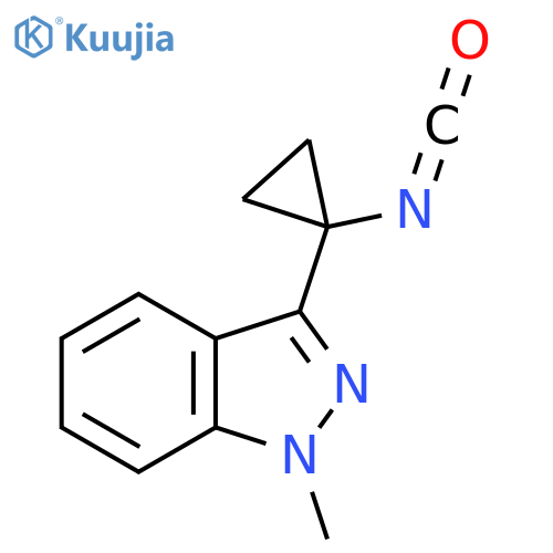 3-(1-isocyanatocyclopropyl)-1-methyl-1H-indazole structure