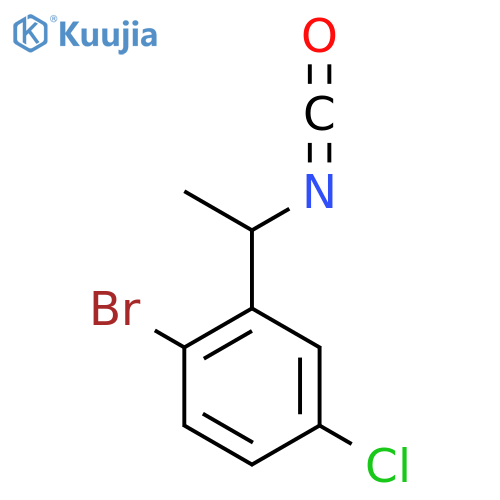 1-bromo-4-chloro-2-(1-isocyanatoethyl)benzene structure