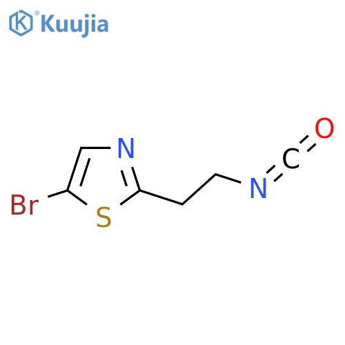 5-bromo-2-(2-isocyanatoethyl)-1,3-thiazole structure