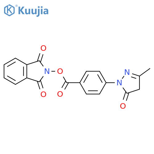 1,3-dioxo-2,3-dihydro-1H-isoindol-2-yl 4-(3-methyl-5-oxo-4,5-dihydro-1H-pyrazol-1-yl)benzoate structure
