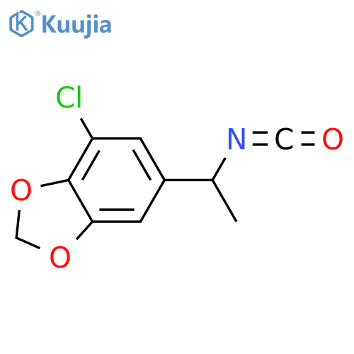 4-chloro-6-(1-isocyanatoethyl)-1,3-dioxaindane structure