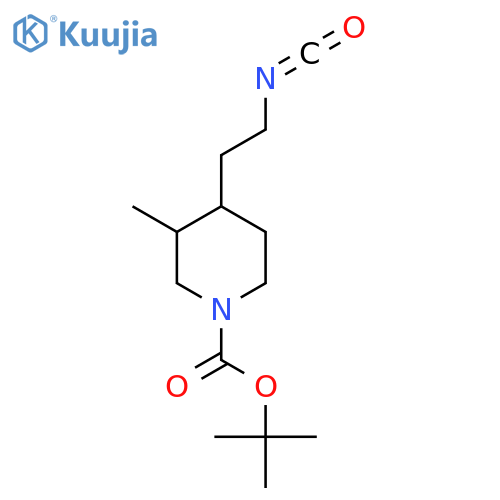tert-butyl 4-(2-isocyanatoethyl)-3-methylpiperidine-1-carboxylate structure