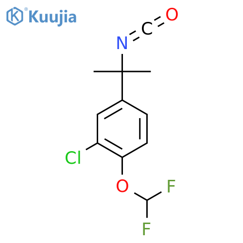 2-Chloro-1-(difluoromethoxy)-4-(2-isocyanatopropan-2-yl)benzene structure