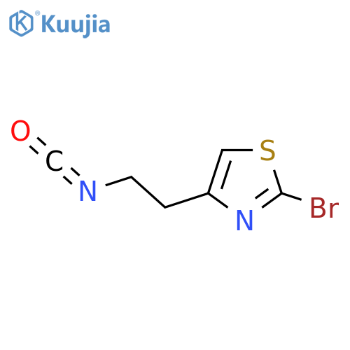 2-bromo-4-(2-isocyanatoethyl)-1,3-thiazole structure