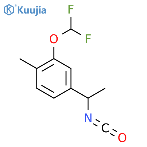 2-(difluoromethoxy)-4-(1-isocyanatoethyl)-1-methylbenzene structure