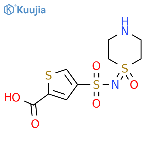 4-(1-oxo-1lambda6-thiomorpholin-1-ylidene)sulfamoylthiophene-2-carboxylic acid structure