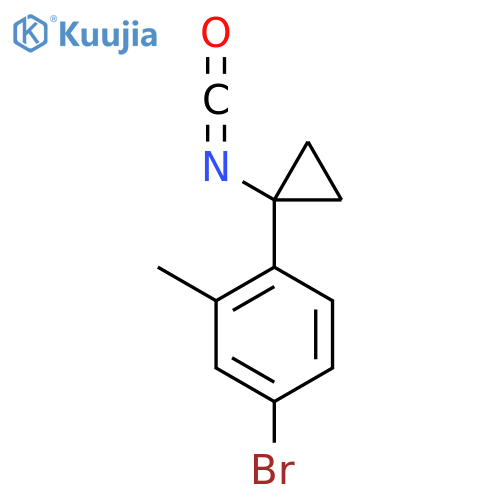 4-bromo-1-(1-isocyanatocyclopropyl)-2-methylbenzene structure