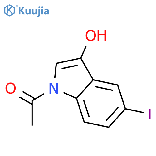Ethanone,1-(3-hydroxy-5-iodo-1H-indol-1-yl)- structure