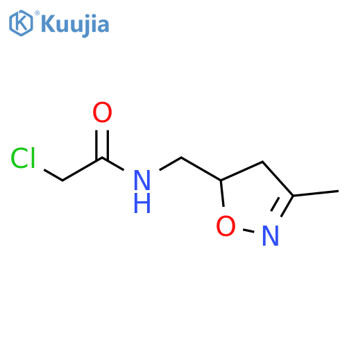 2-chloro-N-(3-methyl-4,5-dihydro-1,2-oxazol-5-yl)methylacetamide structure