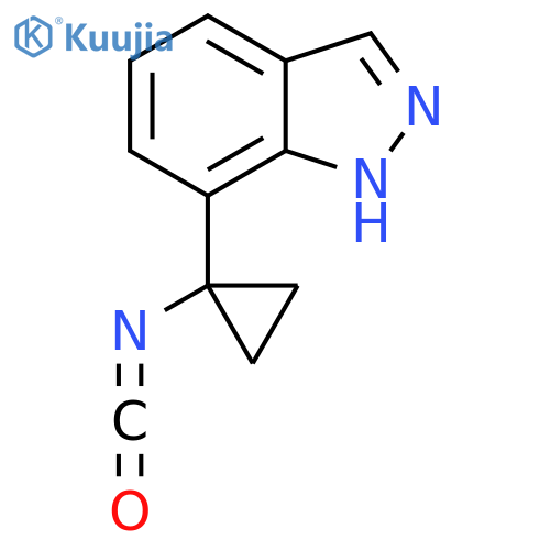 7-(1-isocyanatocyclopropyl)-1H-indazole structure