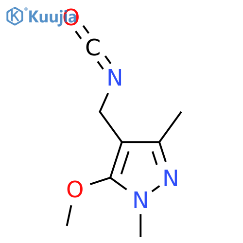 4-(isocyanatomethyl)-5-methoxy-1,3-dimethyl-1H-pyrazole structure