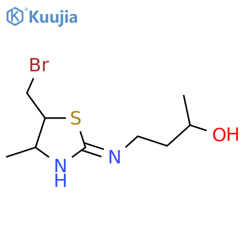 4-{5-(bromomethyl)-4-methyl-4,5-dihydro-1,3-thiazol-2-ylamino}butan-2-ol structure