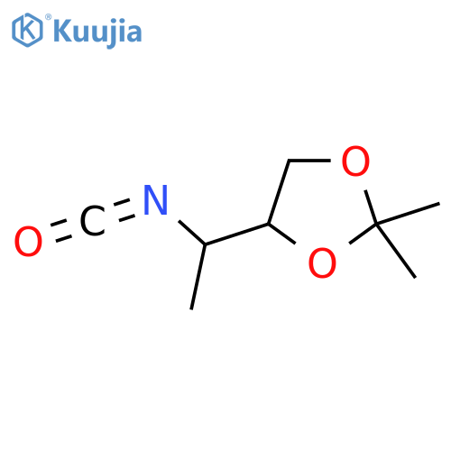4-(1-isocyanatoethyl)-2,2-dimethyl-1,3-dioxolane structure