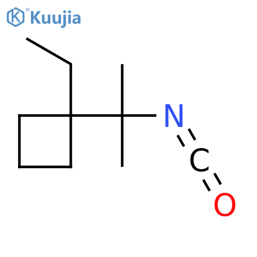1-ethyl-1-(2-isocyanatopropan-2-yl)cyclobutane structure