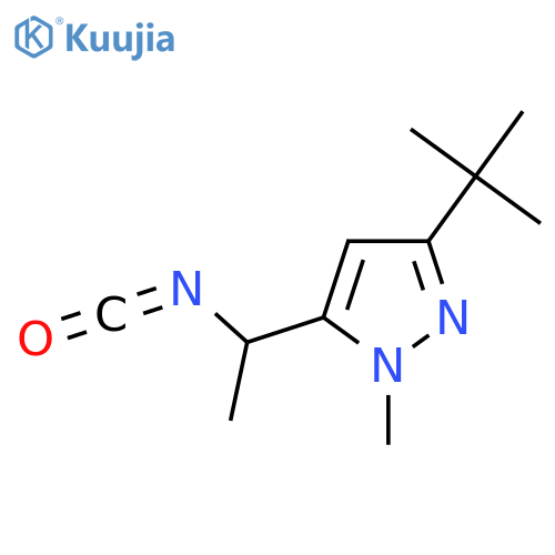 3-tert-butyl-5-(1-isocyanatoethyl)-1-methyl-1H-pyrazole structure