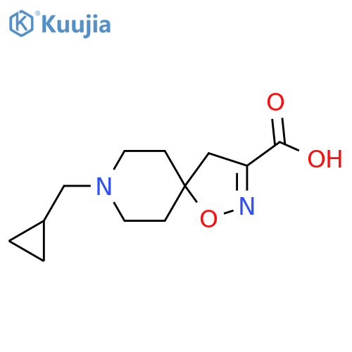 8-(cyclopropylmethyl)-1-oxa-2,8-diazaspiro4.5dec-2-ene-3-carboxylic acid structure