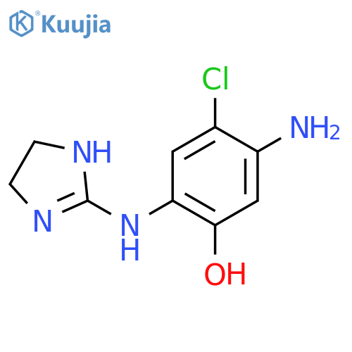 5-amino-4-chloro-2-(4,5-dihydro-1H-imidazol-2-yl)aminophenol structure