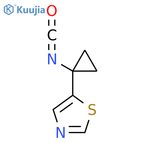 5-(1-isocyanatocyclopropyl)-1,3-thiazole structure