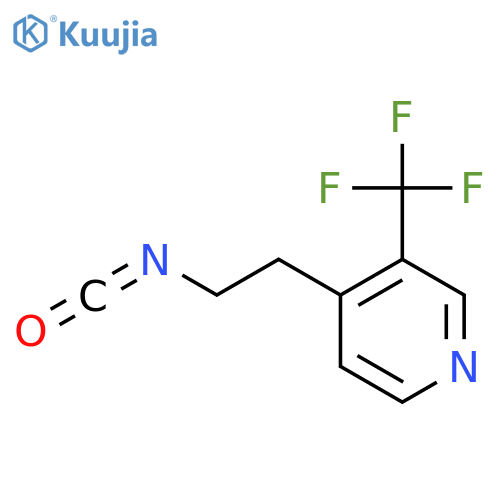 4-(2-isocyanatoethyl)-3-(trifluoromethyl)pyridine structure