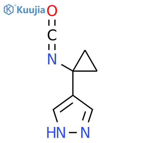 4-(1-isocyanatocyclopropyl)-1H-pyrazole structure