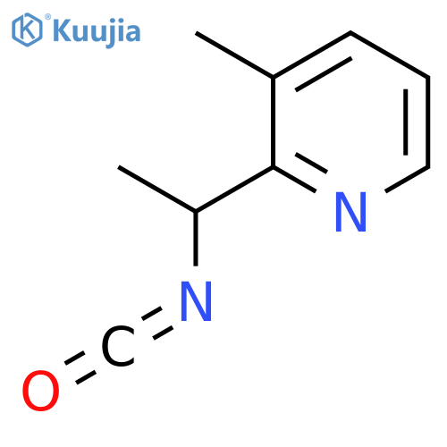 2-(1-isocyanatoethyl)-3-methylpyridine structure