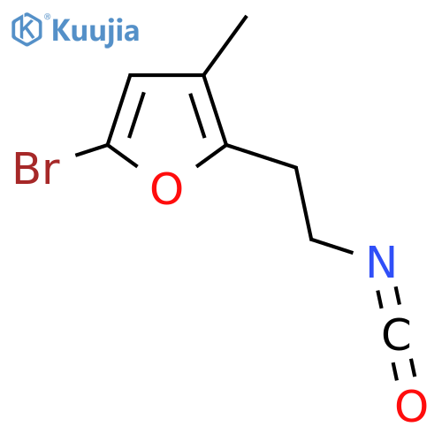 5-bromo-2-(2-isocyanatoethyl)-3-methylfuran structure
