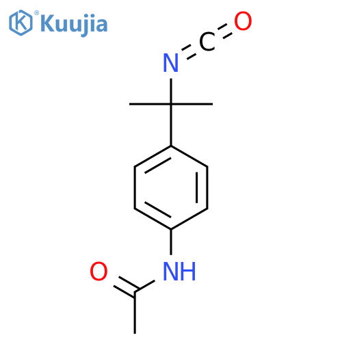N-4-(2-isocyanatopropan-2-yl)phenylacetamide structure