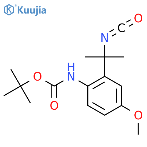 tert-butyl N-2-(2-isocyanatopropan-2-yl)-4-methoxyphenylcarbamate structure