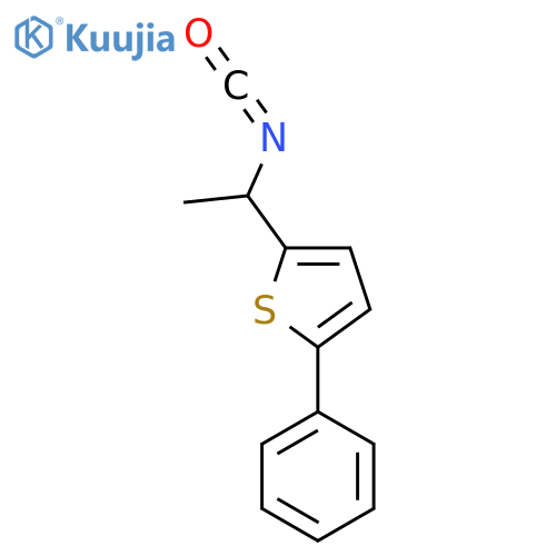 2-(1-isocyanatoethyl)-5-phenylthiophene structure