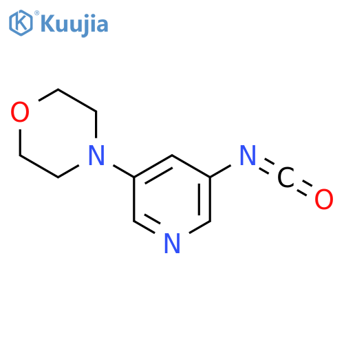 4-(5-isocyanatopyridin-3-yl)morpholine structure